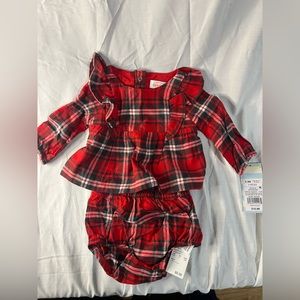 NWT cat and jack girls 0-3 mo outfit perfect for the holidays
